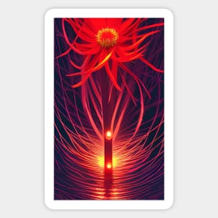 Red Spider Lily Lycoris Radiata Comic Art Style Sticker